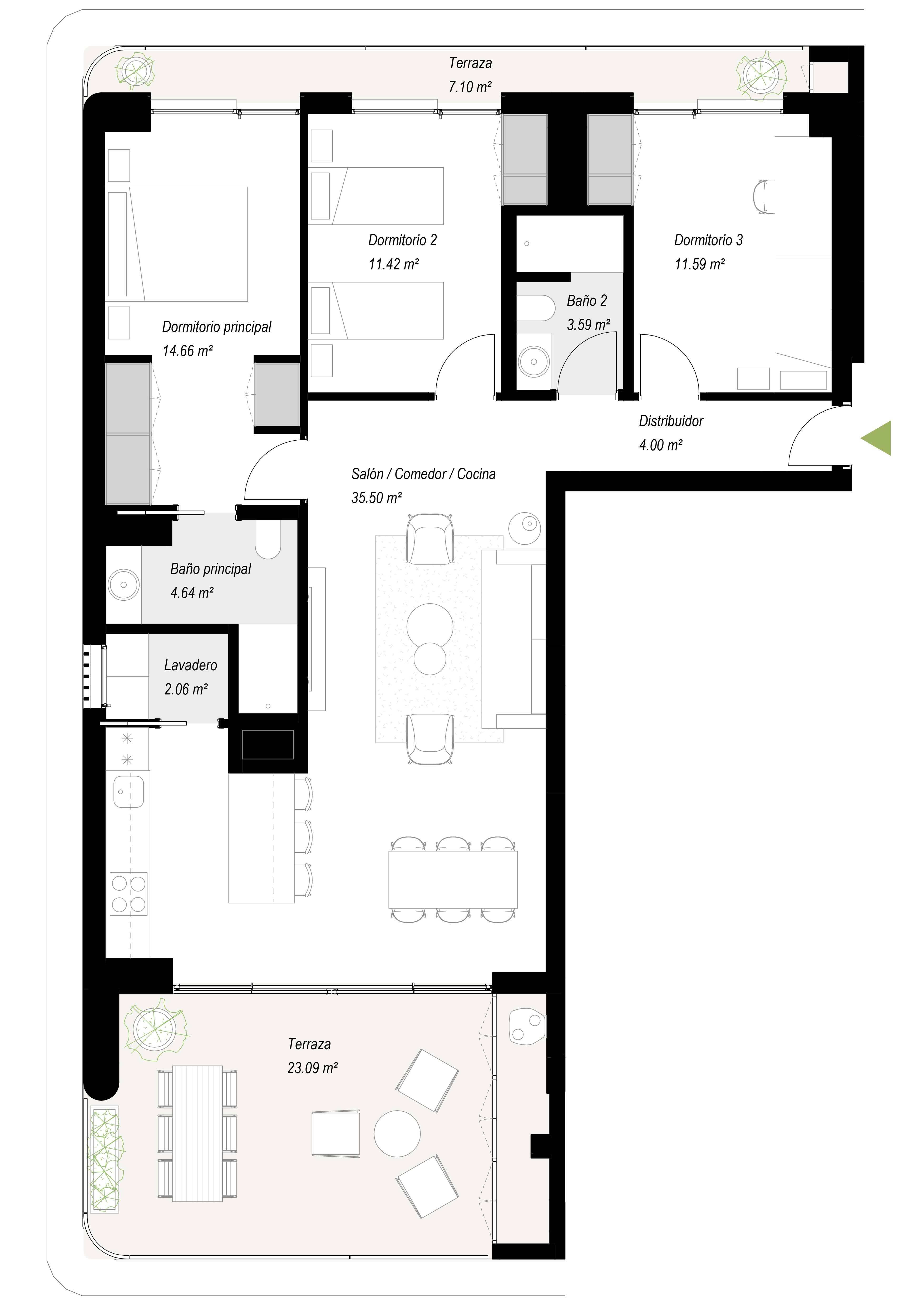 Plano vivienda A